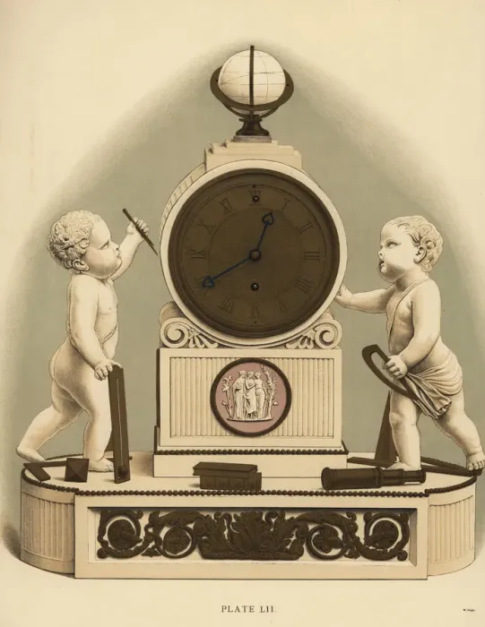 Framed Print : Clock in marble and ormolu Framed Print : Clock in marble and ormolu