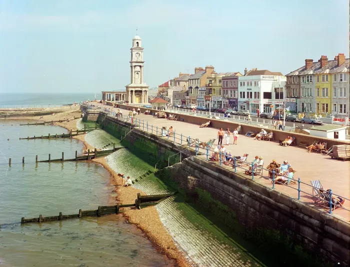 Framed Print : Clock Tower and promenade, Herne Bay Framed Print : Clock Tower and promenade, Herne Bay