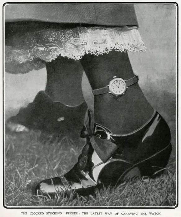 Framed Print : Clocked stocking 1910 Framed Print : Clocked stocking 1910