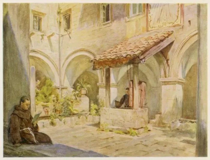 Framed Print : Cloister, Dubrovnik Framed Print : Cloister, Dubrovnik