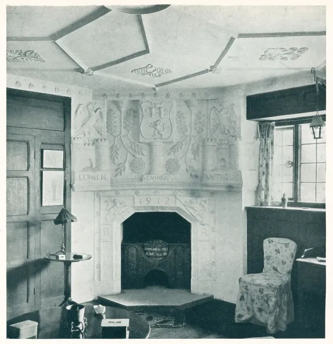 Framed Print : The Cloisters, Avenue Road, N. W. 8, Fireplace Framed Print : The Cloisters, Avenue Road, N. W. 8, Fireplace