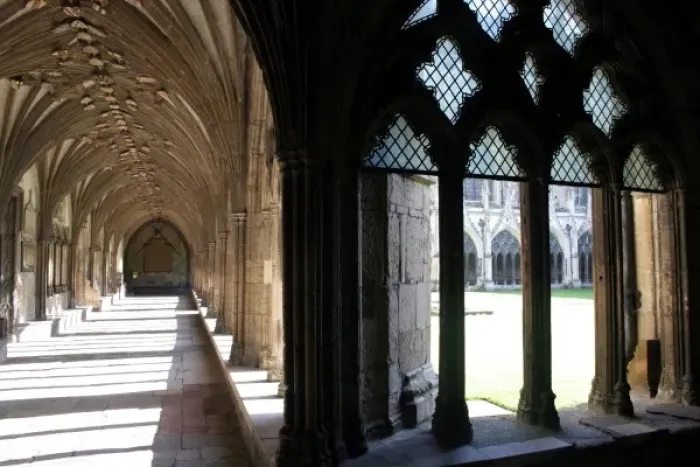 Framed Print : Cloisters of Canterbury Cathedral Framed Print : Cloisters of Canterbury Cathedral