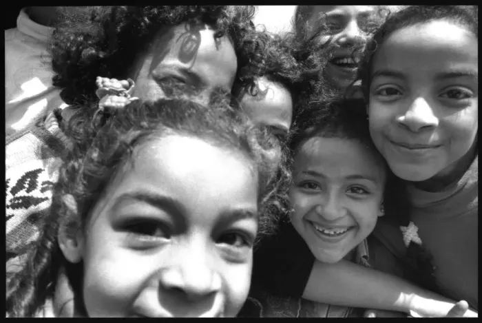 Framed Print : Close-up - Egyptian children, Cairo, Egypt. Date: 1980s Framed Print : Close-up - Egyptian children, Cairo, Egypt. Date: 1980s