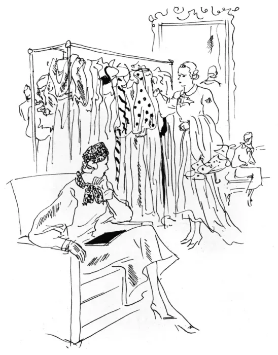 Framed Print : Clothes shopping, 1935 Framed Print : Clothes shopping, 1935
