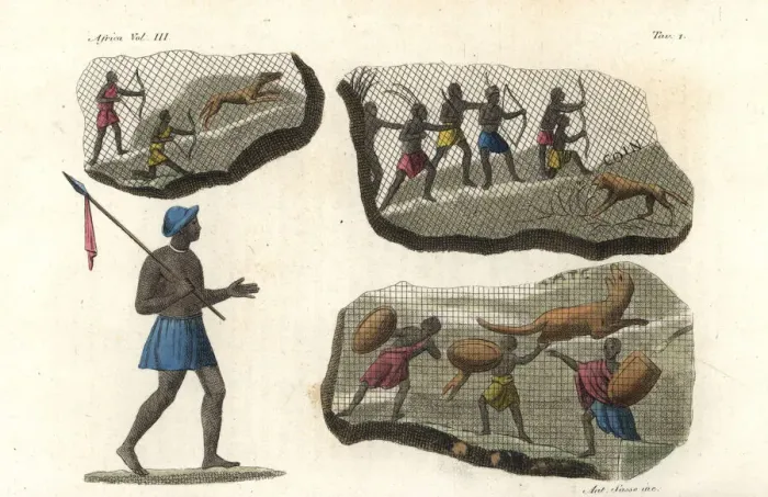 Framed Print : Clothes and weapons of the natives of Ethiopia Framed Print : Clothes and weapons of the natives of Ethiopia
