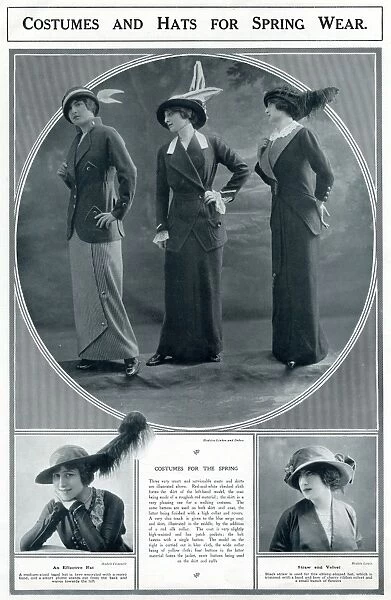 Clothing and hats for womens spring wear 1913