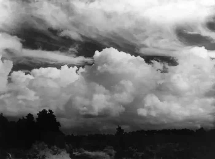 Framed Print : Cloudy Wisley Common Framed Print : Cloudy Wisley Common