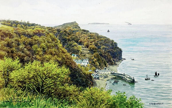 Clovelly, Devon, viewed from Hobby Drive