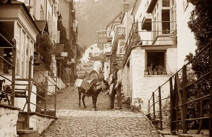 Framed Print : Clovelly donkey - Victorian period Framed Print : Clovelly donkey - Victorian period