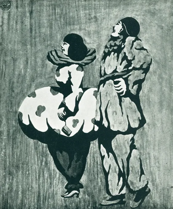 Framed Print : Clown Couple Framed Print : Clown Couple