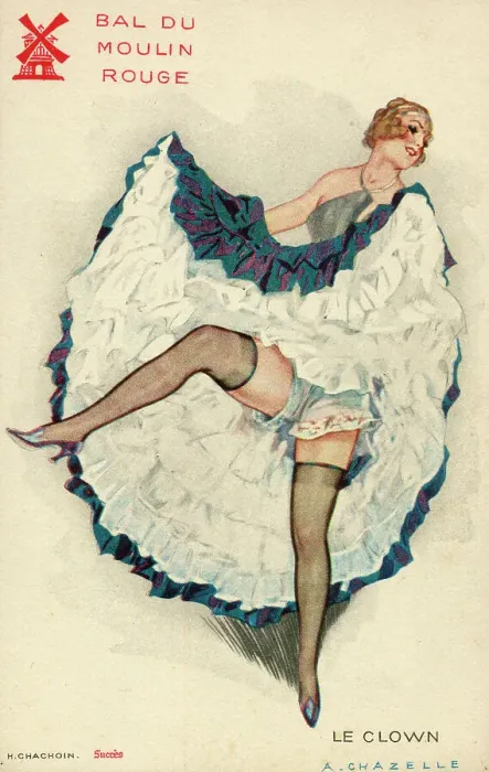 Framed Print : The Clown - Dancer of the Moulin Rouge, Paris Framed Print : The Clown - Dancer of the Moulin Rouge, Paris