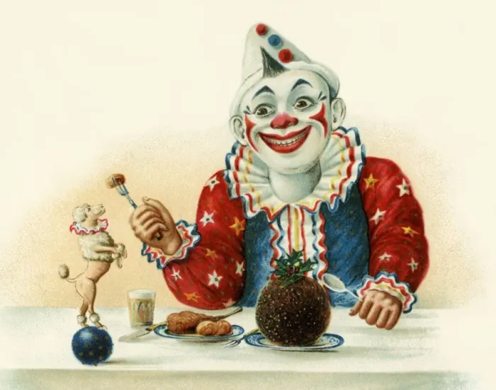 Framed Print : Clown & poodle Framed Print : Clown & poodle
