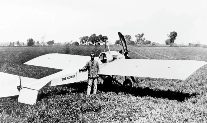 Framed Print : Clyde Cessna with his monoplane The Comet Framed Print : Clyde Cessna with his monoplane The Comet