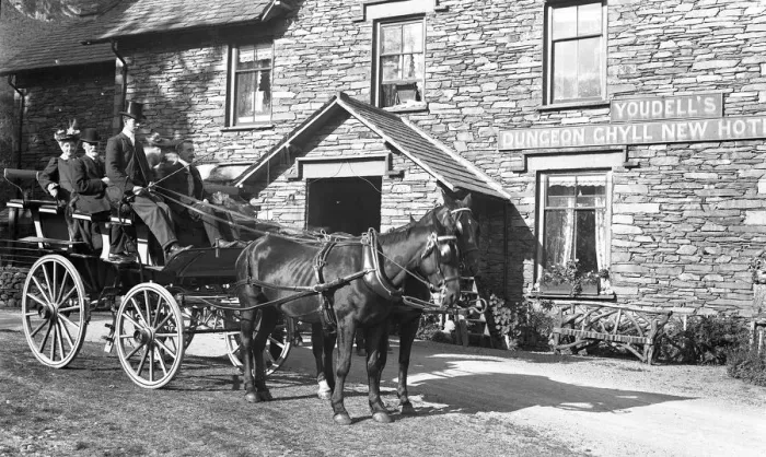 Framed Print : Coach at Dugeon Ghyll New Hotel in the Lake District Framed Print : Coach at Dugeon Ghyll New Hotel in the Lake District