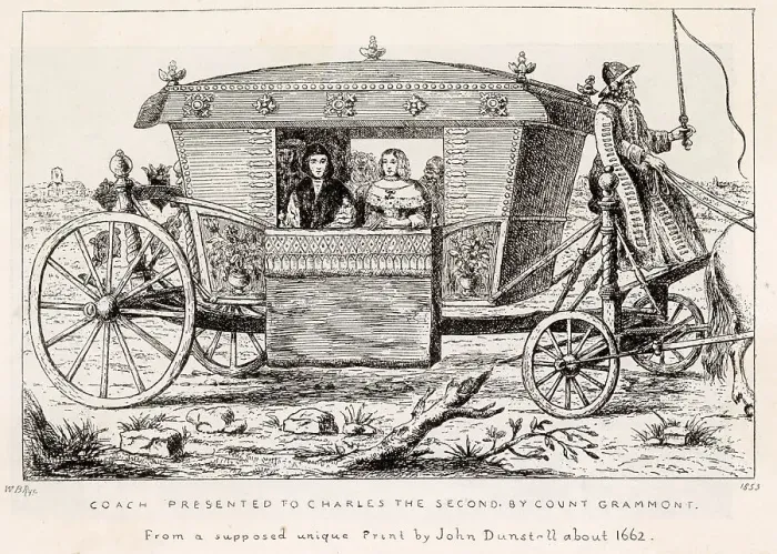 Framed Print : A coach presented to Charles II
