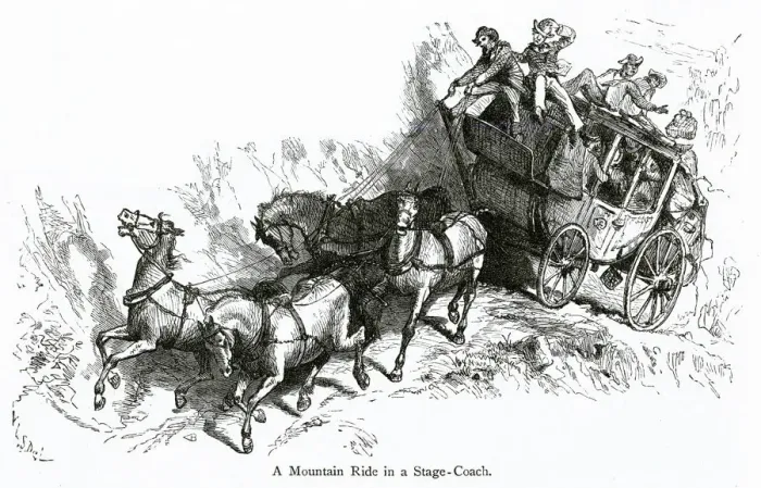 Framed Print : COACH IN VIRGINIA 1874 Framed Print : COACH IN VIRGINIA 1874