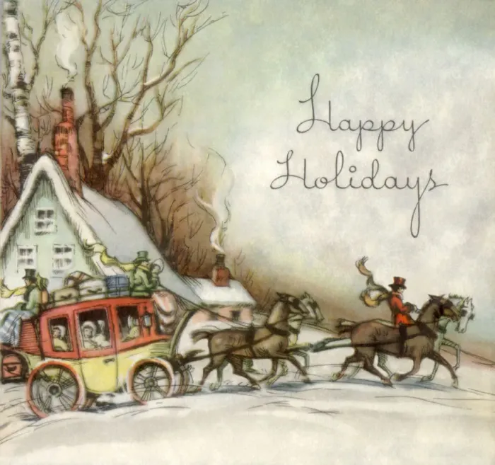 Framed Print : Coach in Winter Date: 1940