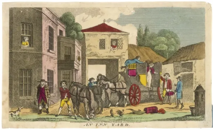Framed Print : Coaching Inn Yard / 1812 Framed Print : Coaching Inn Yard / 1812
