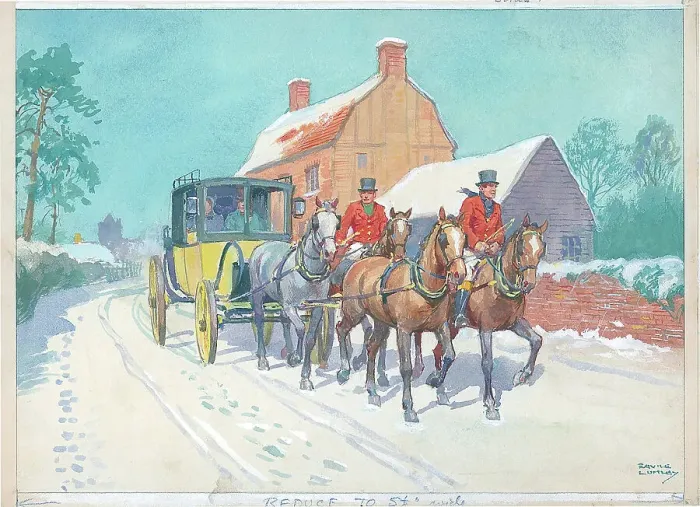Framed Print : Coaching / winter Framed Print : Coaching / winter