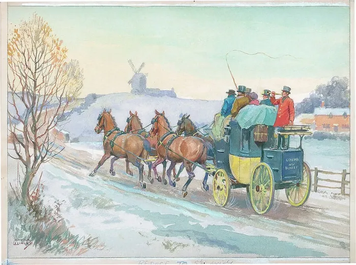 Framed Print : Coaching / winter Framed Print : Coaching / winter