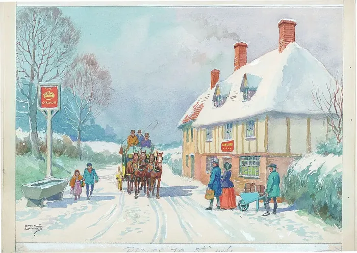 Framed Print : Coaching / winter Framed Print : Coaching / winter