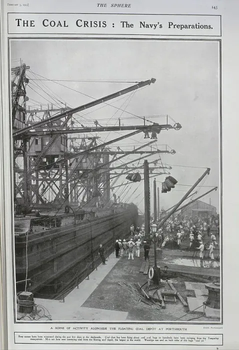 Framed Print : Coal crisis in Portsmouth Framed Print : Coal crisis in Portsmouth