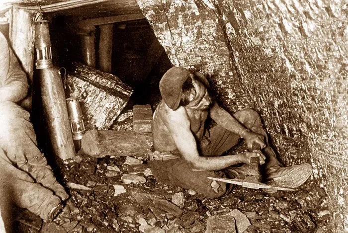 Framed Print : At the coal face in a mine Framed Print : At the coal face in a mine
