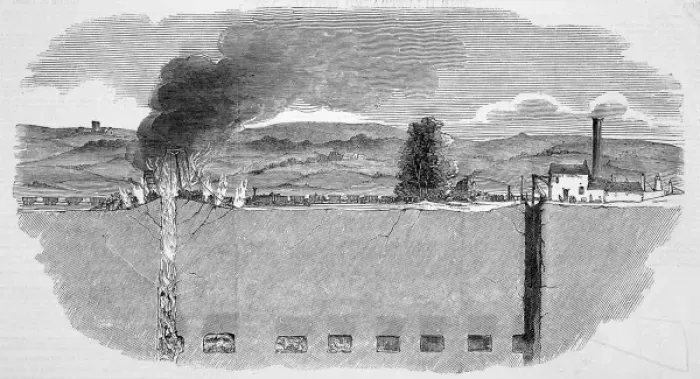 Framed Print : Coal mine fire at Astley, near Manchester Framed Print : Coal mine fire at Astley, near Manchester