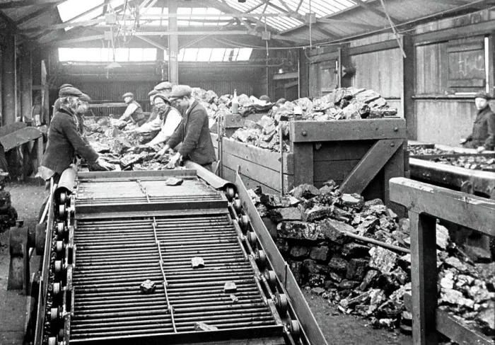 Framed Print : Coal Mining sorting the coal early 1900s Framed Print : Coal Mining sorting the coal early 1900s