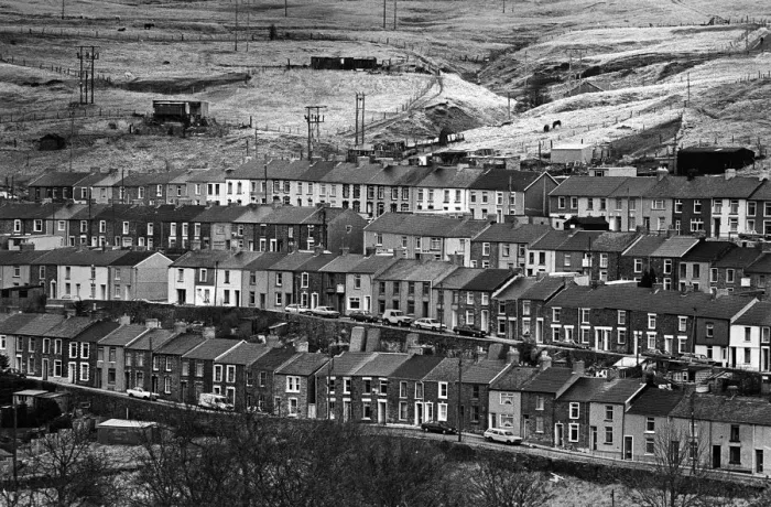 Framed Print : Coal mining terraced houses at Tredegar, South Wales Framed Print : Coal mining terraced houses at Tredegar, South Wales