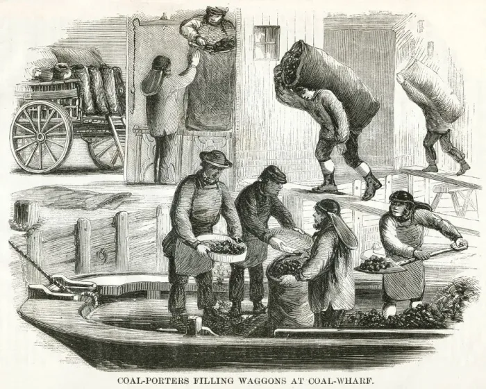 Framed Print : Coal-porters 1850s Framed Print : Coal-porters 1850s