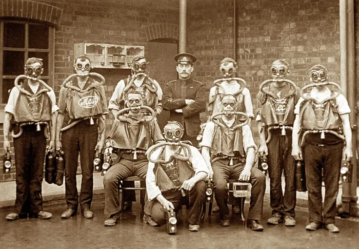 Framed Print : Coal mine rescue team Framed Print : Coal mine rescue team