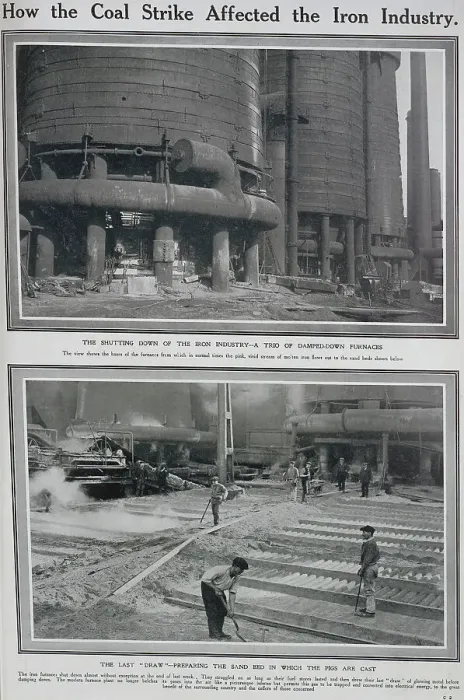 Framed Print : How the coal strike affected the iron industry