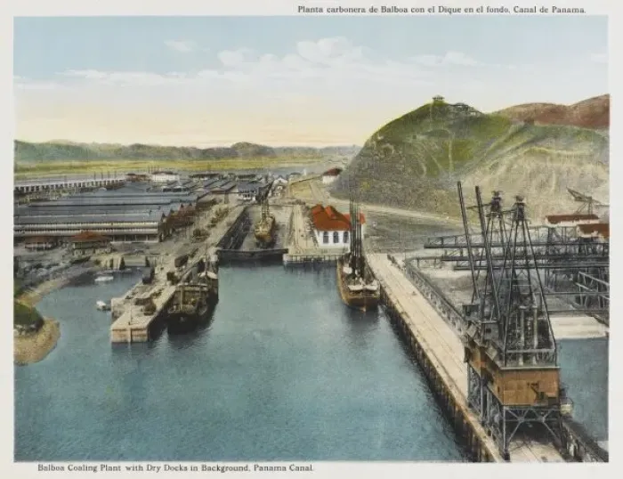 Framed Print : Coaling Plant and Docks Framed Print : Coaling Plant and Docks