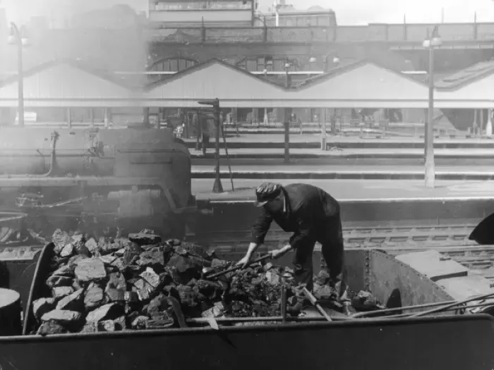 Framed Print : Coaling a Train Framed Print : Coaling a Train