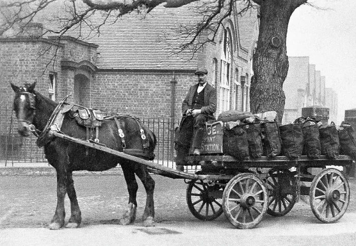 Framed Print : Coalman early 1900s Framed Print : Coalman early 1900s