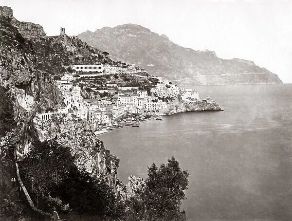 The coast at Amalfi, Italy, circa 1880s