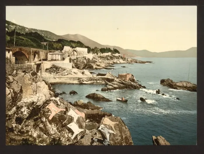 Framed Print : The coast, Nervi, Genoa, Italy Framed Print : The coast, Nervi, Genoa, Italy
