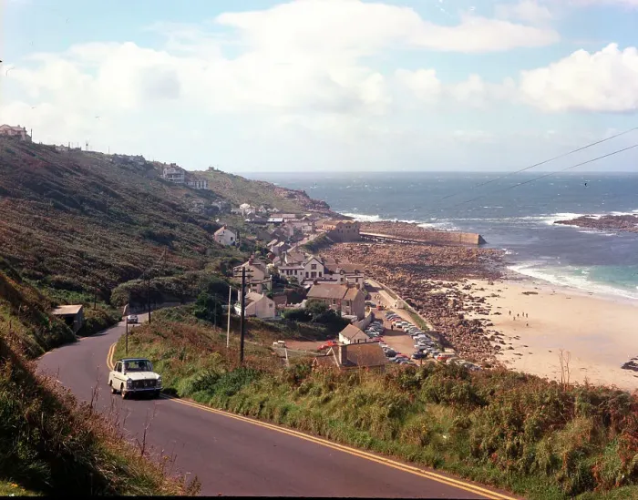 Framed Print : The coast and village, Sennen Cove Framed Print : The coast and village, Sennen Cove
