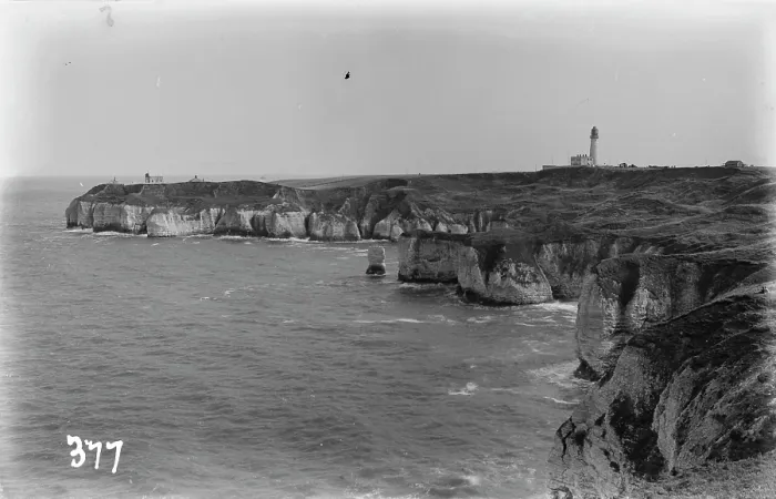 Framed Print : Coastal Cliffs with Lighthouse Framed Print : Coastal Cliffs with Lighthouse