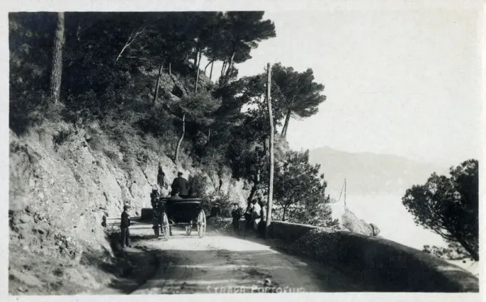 Framed Print : Coastal road near Portofino, Italy