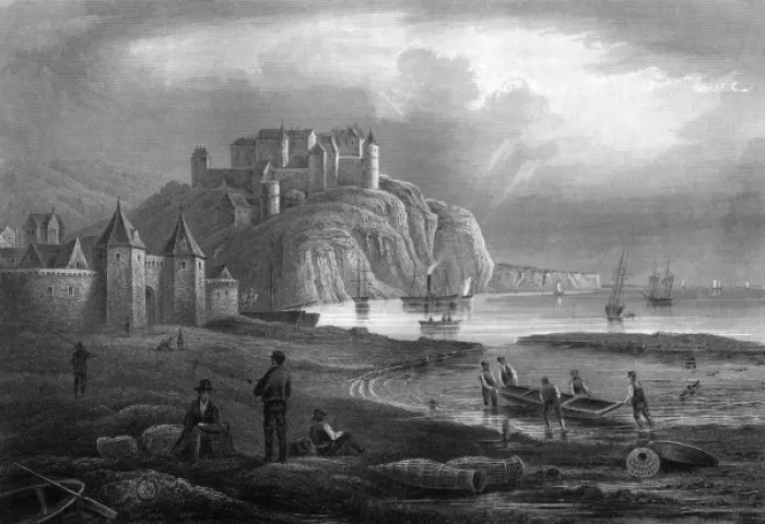 Framed Print : Coastal Scene Near Caen Framed Print : Coastal Scene Near Caen