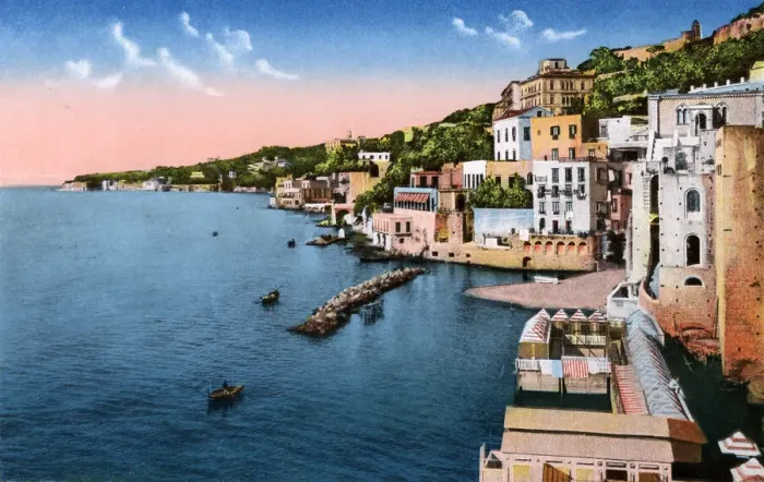 Framed Print : Coastal view at Posillipo, Naples, Italy Framed Print : Coastal view at Posillipo, Naples, Italy