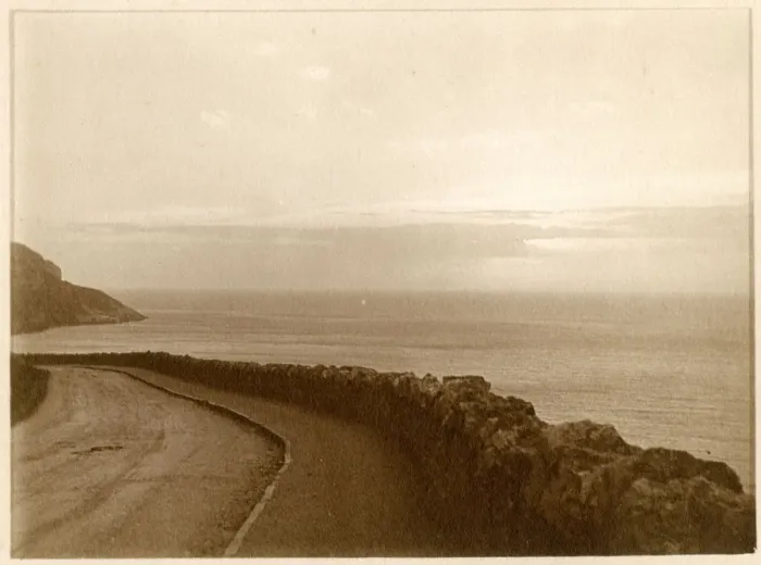 Framed Print : Coastal view with empty road, North Wales Framed Print : Coastal view with empty road, North Wales