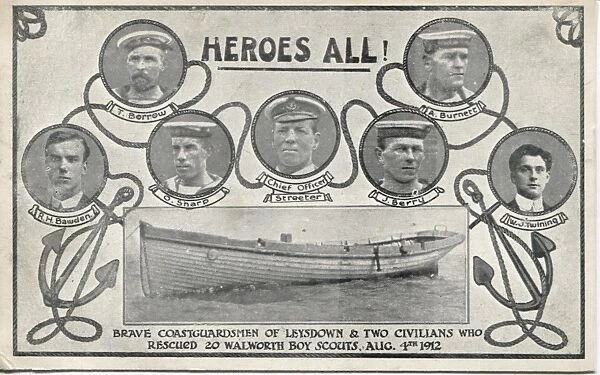 Coastguards and civilians of Leysdown, Isle of Sheppey