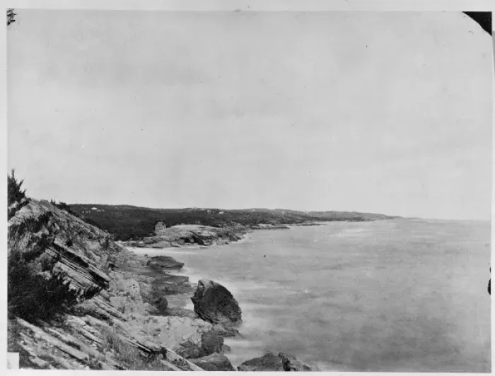 Framed Print : Coastline. A photograph taken during the voyage of H.M.S Framed Print : Coastline. A photograph taken during the voyage of H.M.S