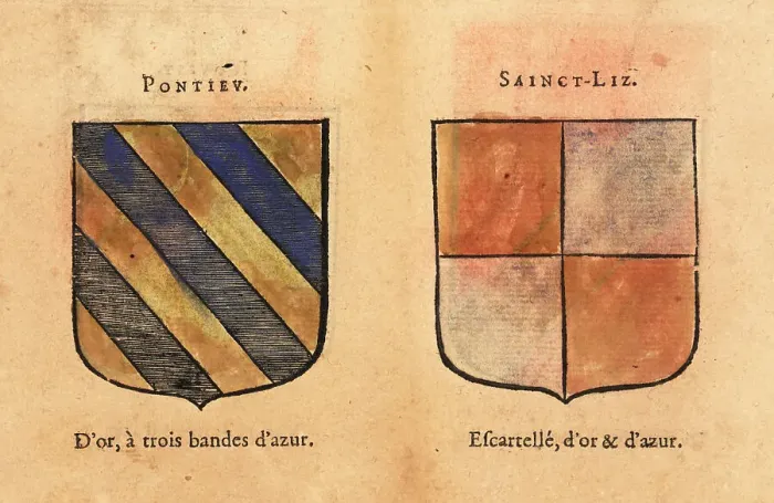 Framed Print : Coat of arms of the Counts of Ponthieu and St. Liz Framed Print : Coat of arms of the Counts of Ponthieu and St. Liz