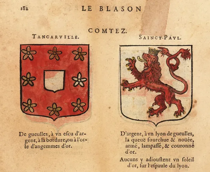 Framed Print : Coat of arms of the Counts of Tancarville and Saint-Pol Framed Print : Coat of arms of the Counts of Tancarville and Saint-Pol