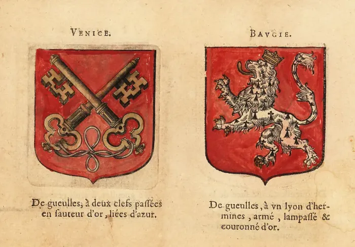 Framed Print : Coat of arms of the Counts of Venice and Bauge Framed Print : Coat of arms of the Counts of Venice and Bauge