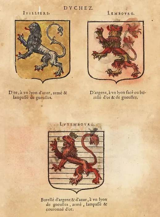 Framed Print : Coat of arms of the Duchy of Ivilliers, Lembourg and Luxemburg Framed Print : Coat of arms of the Duchy of Ivilliers, Lembourg and Luxemburg